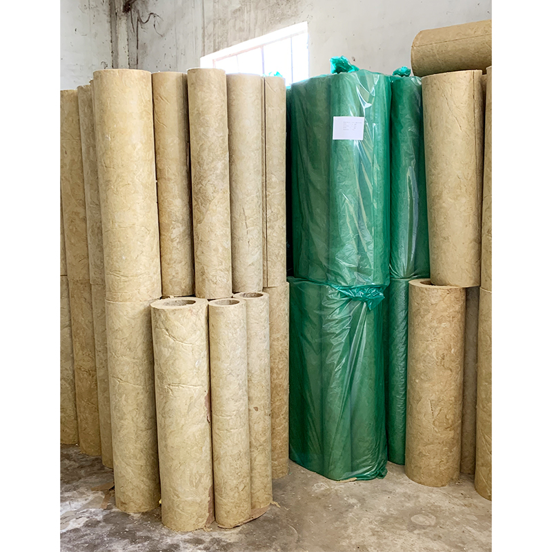 How does rock wool shell achieve efficient insulation and reduce energy loss?